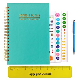 LTWVDIZ 7" x 10" Undated Hourly Planner journal, Daily Planner, Notebook With Hourly Schedule, Weekly and Monthly Planner Spiral Bound,Weekly To Do List Notebook with Goal & Habit Tracker Organizer