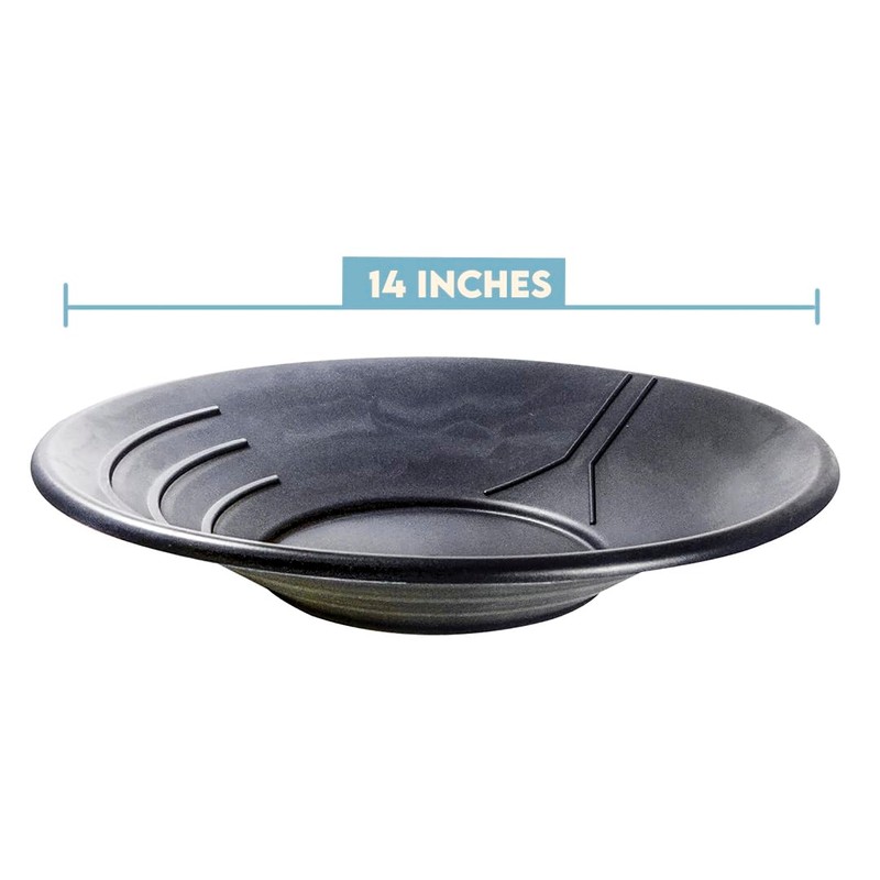 SE 14 Inch Gold Panning Pan - Three Riffles for