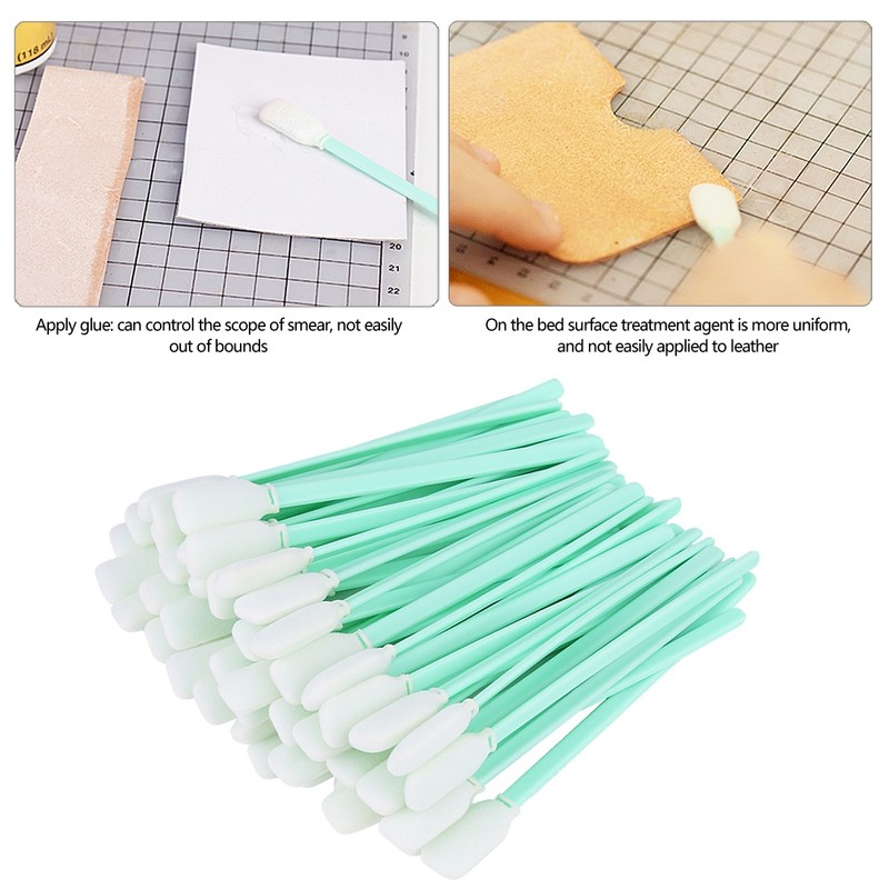 50pcs/set Craft Foam Tip Cleaning Sponge Swab Stick Dyeing Painting