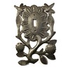 Decorative Flower Switch Plate Cover Recycled Metal Made in Haiti,
