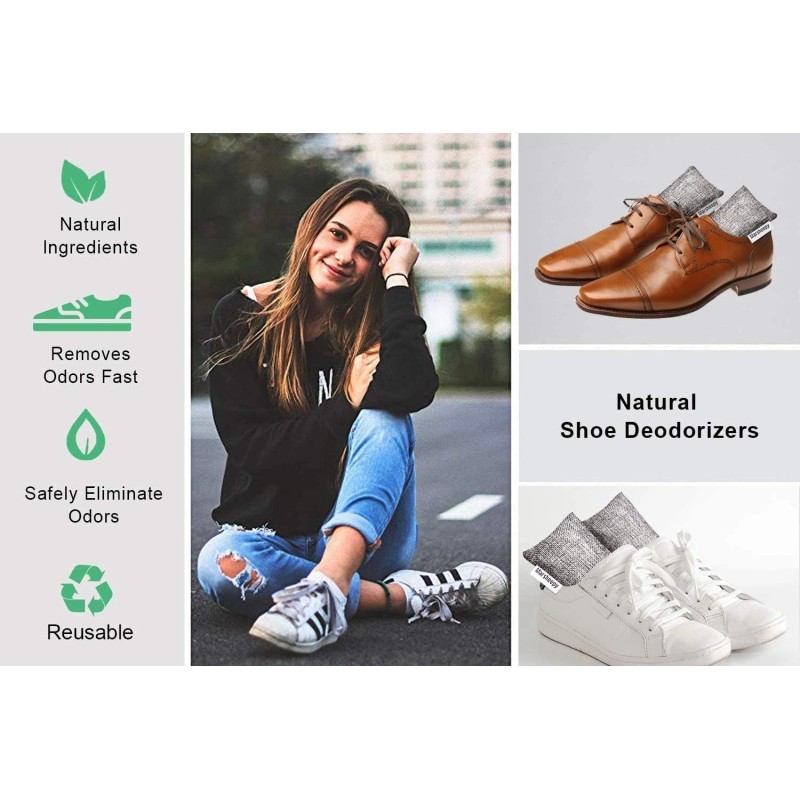 Marsheepy Natural Bamboo Charcoal Bags, Shoe Deodorizer and Odor Remover