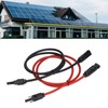 2Pcs Solar Panel Extension Cable 10AWG 6mm² Solar Extension Cable