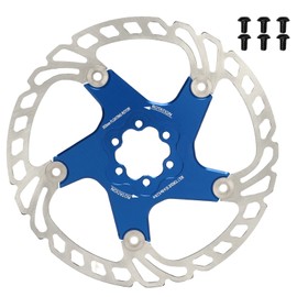 Mountain Bike Floating Disc Brake Rotor 6 Bolts Heat Dissipation Bike Disc Brake Rotor Blue 203mm / 7.99in