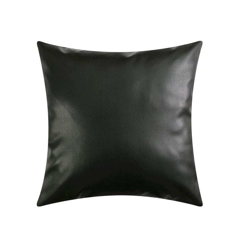 MUKA Custom PU Leather Throw Pillow Covers, Hand Stitched Leather