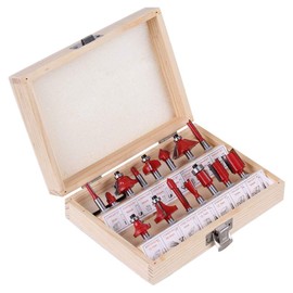 life_mart Carbide Blade Router Bit, 15 pcs, Trimmer Bit, Carbide Router, Universal Set, 0.25 inches (6.35 mm)