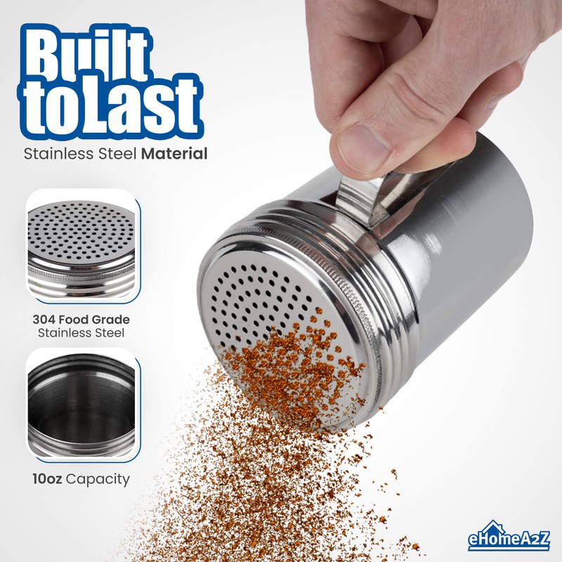 EHOMEA2Z Stainless Steel Dredge Shaker Ideal For Salt, Spice, Sugar,