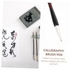 Ciieeo 2sets Chinese Writing Brush Calligraphy Brush Pen Wooden Bar