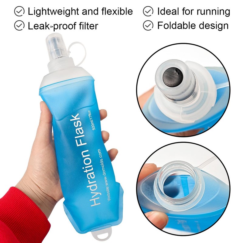 WILDREEDS 150ml Soft Flask, TPU Collapsible Soft Water Bottle for