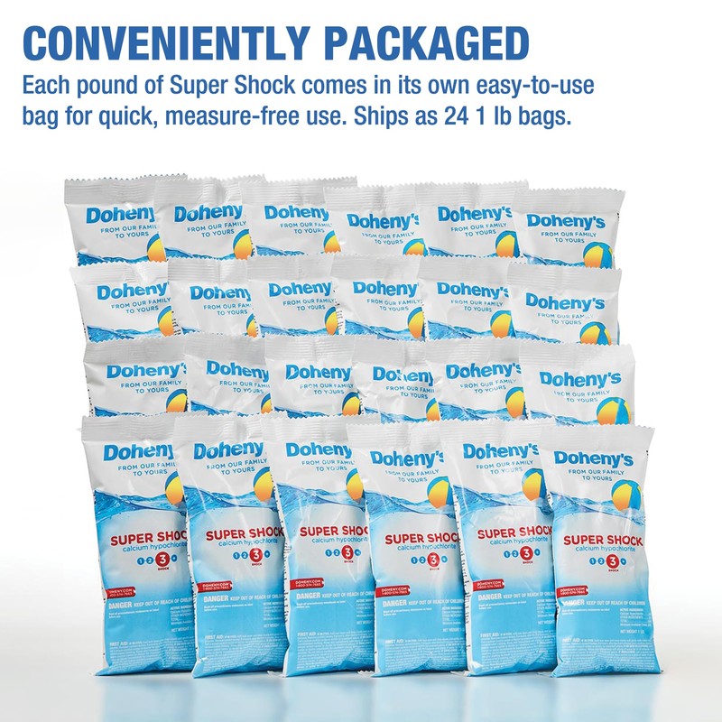 Doheny's Super Pool Shock | Pro-Grade Chlorine Shock, Quick-Dissolving, Fast-Acting