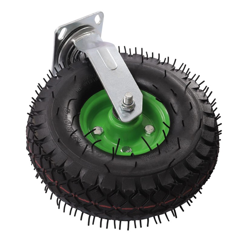 Pneumatic Swivel Caster w/Bolt on, 10inch Heavy Duty Air Tire