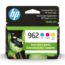 HP HP 962 Cyan, Magenta, Yellow Ink Cartridges (3-pack) | Works with OfficeJet 9010 Series,OfficeJet Pro 9010, 9020 Series | Eligible for Instant Ink | 3YP00AN