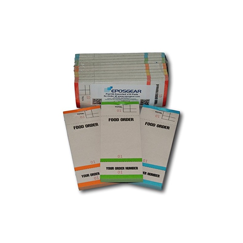 EPOSGEAR Single Copy Tear-Off Slip Coloured Restaurant Cafe Takeaway Pub