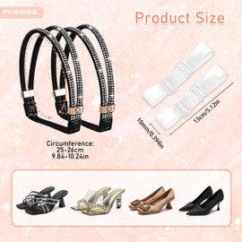 8 Pairs Shoe Straps for Heels, Elastic High Heel Shoe Straps, Adjustable Shoe Ankle Straps Anti-Loose Shoes Band Sandal Shoelace Detachable Shoe Straps for Holding Loose High Heel