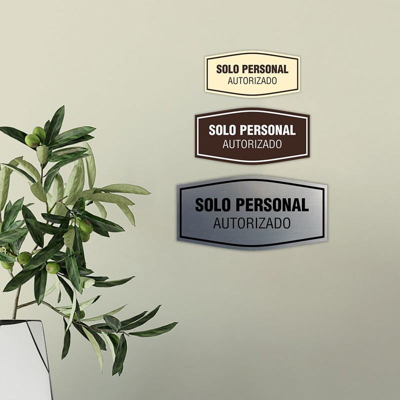 Signs ByLITA Fancy Solo Personal Autorizado Sign (Black) - Small