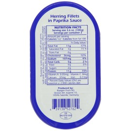 RügenFisch Herring Fillets in Paprika Sauce, 7.05 Ounce