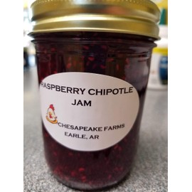 Raspberry Chipotle Jam 8 Oz Size Arkansas Grown And Made Organic Great Gift Idea!