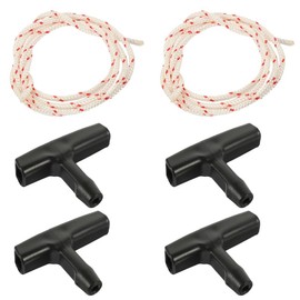 Garneck Garage Door Handle Set - 2 Pieces Pull Cord with 4 Metre Rope for Loft Door and Garage Door Emergency Release - Ideal for Easy Access and Safe Handling