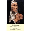 St. Monica LAMINATED Holy Card (5-pack) with Two Free Prayer