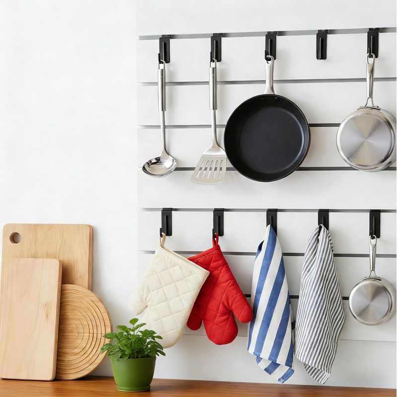WRINGKIT 25 Pack Slatwall Hooks Hangers, Heavy Duty J Shaped