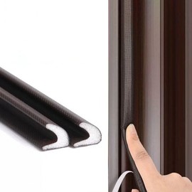 Brown 6m Door Gap Weatherstrip - Draft, Wind, and Noise Blocker 6m / 15x12mm