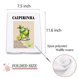 Caipirinha Lover Gift Caipirinha Cocktail Kitchen Towel Cocktail Recipe Dishes Towel Bachelorette Party Gift (Caipirinha Towel)