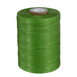 QUARKZMAN Flaches Leder-Nähgewachstes Faden, 780m / 853 Yards Wachspolyester-Schnur, 0,8mm Gewachstes Nähgarn für Lederhandwerk, Buchbinden, geflochtene Armbänder, Hellgrün