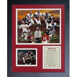 Legends Never Die Alabama Crimson Tide Greats Collage, 11-Inch by 14-Inch Framed Photo Collage, 11 by 14-Inch
