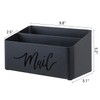 MyGift 2 Slot Modern Matte Black Metal Desktop Mail Sorter