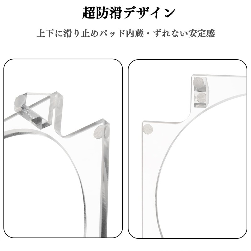 Juckier Mac Mini M4 Stand Acrylic Transparent Desktop Holder for