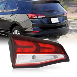 AKKON - Fits 2022 2023 2024 Chevy Equinox [Halogen Type] Chrome Red Brake Tail Light Inner Driver Left Side Replacement