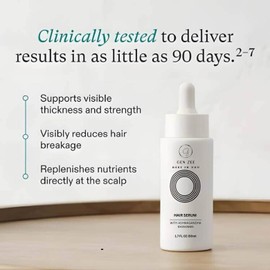 Gen Zee Hair Growth Serum, Supports Visibly Thicker and Stronger Hair, Harbel, Organic, Silicone-free, Cruelty-free Vegan- 1.7 Fl Oz, Pack Of 1, White