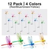 12 Pack Realistic 3D Dragonfly Clips, Fake Dragonflies for Garden