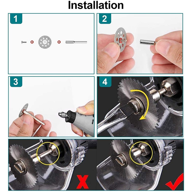 Cutting Wheel Set Compatible with Plastic 60pcs for Rotary Tool,