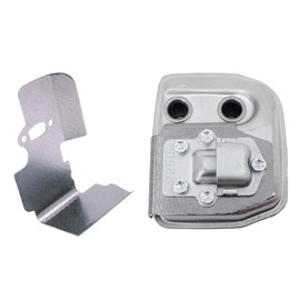Technology Parts Store Muffler Kit w/Hardware & Heat Shield P021050901 + V104002310 Compatible with Echo/Shindaiwa Edger Model LE262, PE-2620. OEM