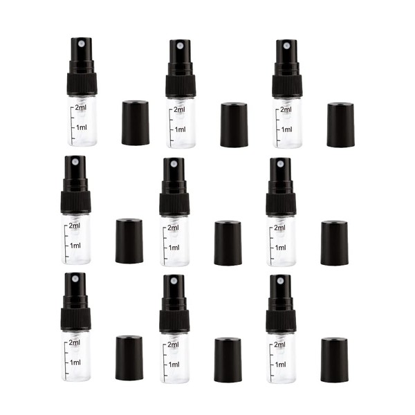 ccHuDE 20 Pcs 2ml Mini Glass Spray Bottles Transparent Perfume