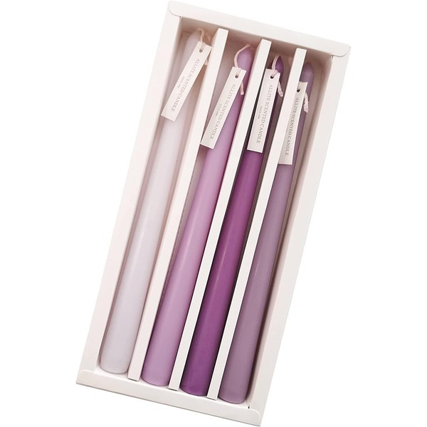 Taper Candles Set of 4 Dripless and Smokeless Candle Unscented