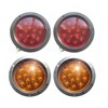 Truck Trailer 2 Red 2 Amber 5" Round LED Flush-Mount