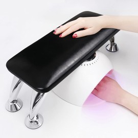 Merterfly Arm Rest for Acrylic Nails, Upgraded Big Hand Rest Stand for Desk Nail Tech Manicure Hand Rest for Nail Table Microfiber Leather Cushion Sturdy Support Manicure Hand Pillow for Salon