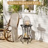 X-cosrack Small Round Side Table,Round End Table for Small Spaces