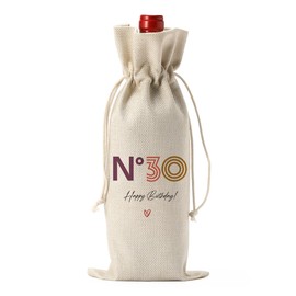 FBCCZEY Happy 30th Birthday Party Decorations for Her Him, Cool 30th Birthday Gifts for Her Women Men Wine Bag, Unique 30 Year Old Gifts for Women Men Wine Bags, N 30 Happy Birthday Wine Bag