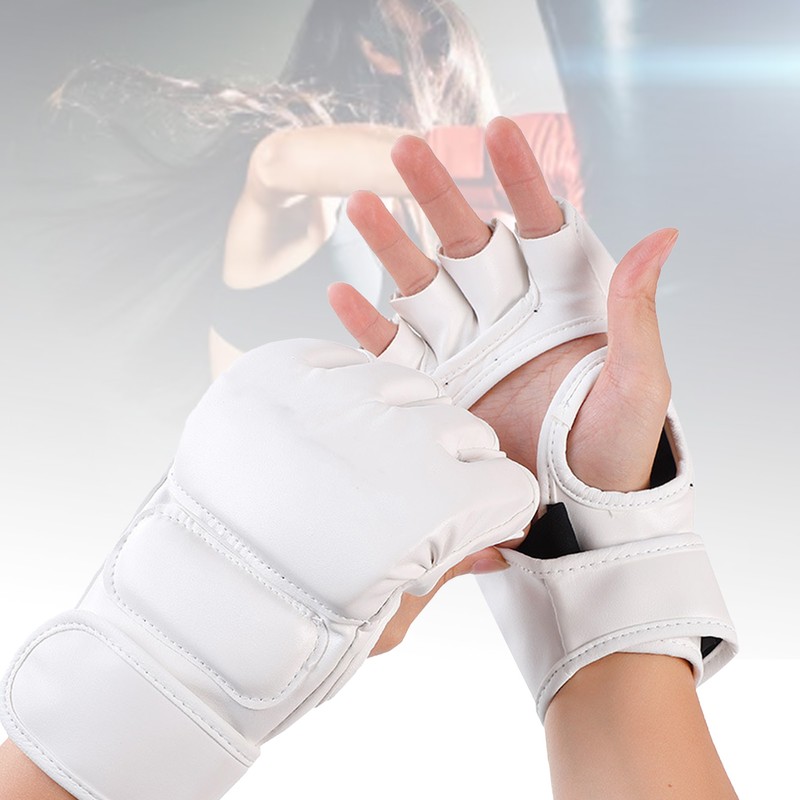 Half Finger Boxing Gloves Punching Bag Open Palms Fighting Kickboxing
