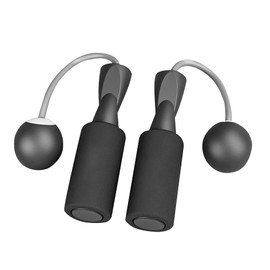 Weighted Jump Rope Without Rope Skipping Rope No Line Speed Cordless For Fitness Workout Anywhere Ropeless Bod Rope for Exercise Training Beachbody Build (Small Ball Black)