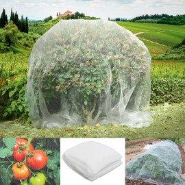 JEYODA Garden Netting Plant Covers Net Ultra Fine Mesh Pest Barrier Net Tree Vegetable Mesh Protection Netting Greenhouse Row Nets (10 * 33ft(3 * 10m))