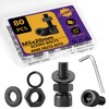 Pack of 80 M5 Metric Hex Screws and Nuts Assortment