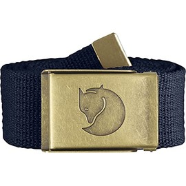 Fjällräven Men's Canvas Brass 4 cm. Belt, Dark Navy, One size (120 cm)
