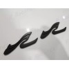 SEARAY BOAT 2PC SR WAVE Matte Black EMBLEM BADGE For