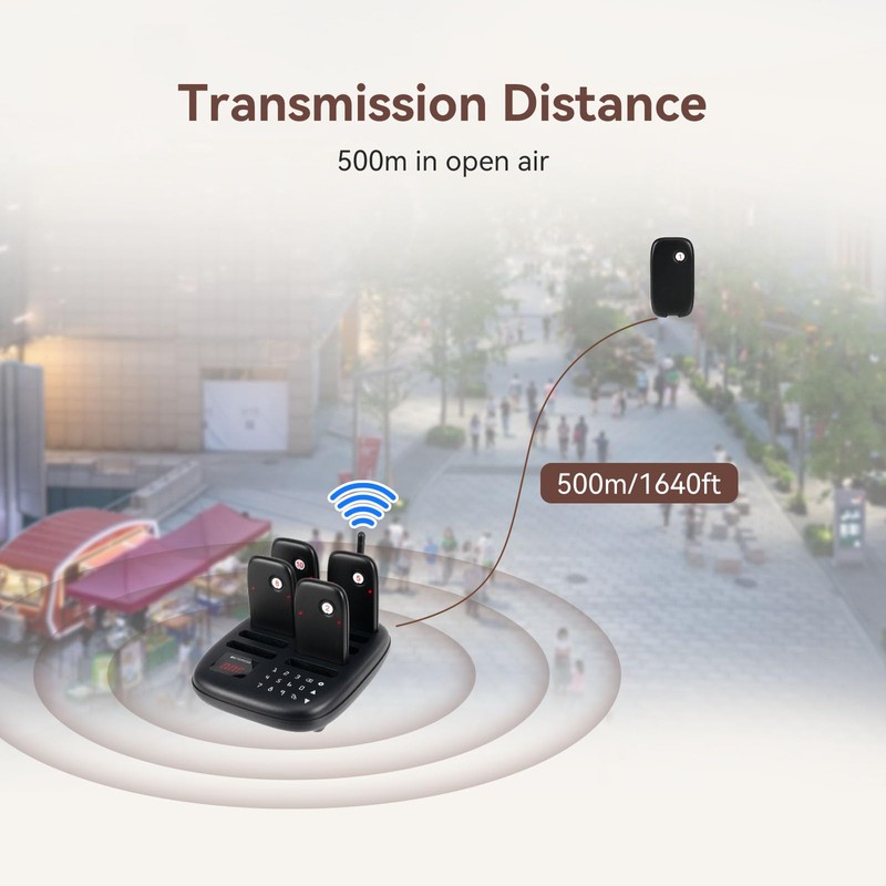 Retekess TD175S Restaurant Pager System, Wireless Calling System, Set with