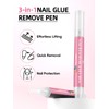 EBANKU 4 Pcs Nail Glue Remover Pen, Click&Remove Pen Design