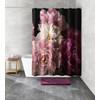 Kleine Wolke Shower Curtain Textile Rosemarie in Bordeaux with 180