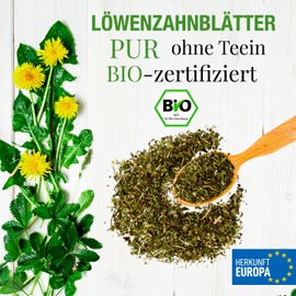 ORIGEENS Organic Dandelion Tea 100 g | Dandelion Tea Organic, Detox and Diuretic Herbal Tea | Organic Dandelion Leaves Dried - ​​Dandelion Tea